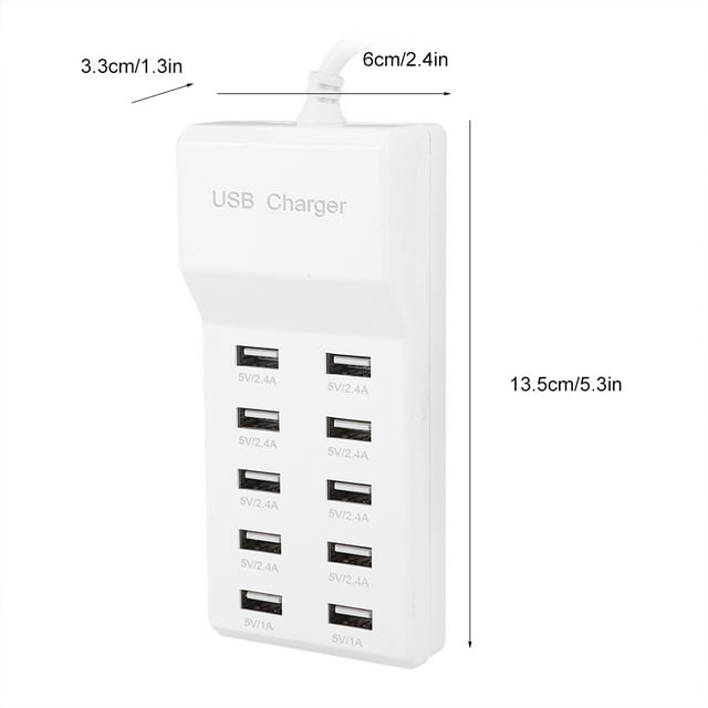 Fast Charging USB For Mobile Phone, 10 Port, Intelligent Charging, Materials, Strong Compatibility