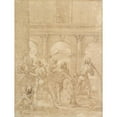 thumbnail image 2 of Aureliano Milani 12x14 Gold Ornate Wood Frame and Double Matted Museum Art Print Titled - Scourging of Christ (1700-1740), 2 of 4
