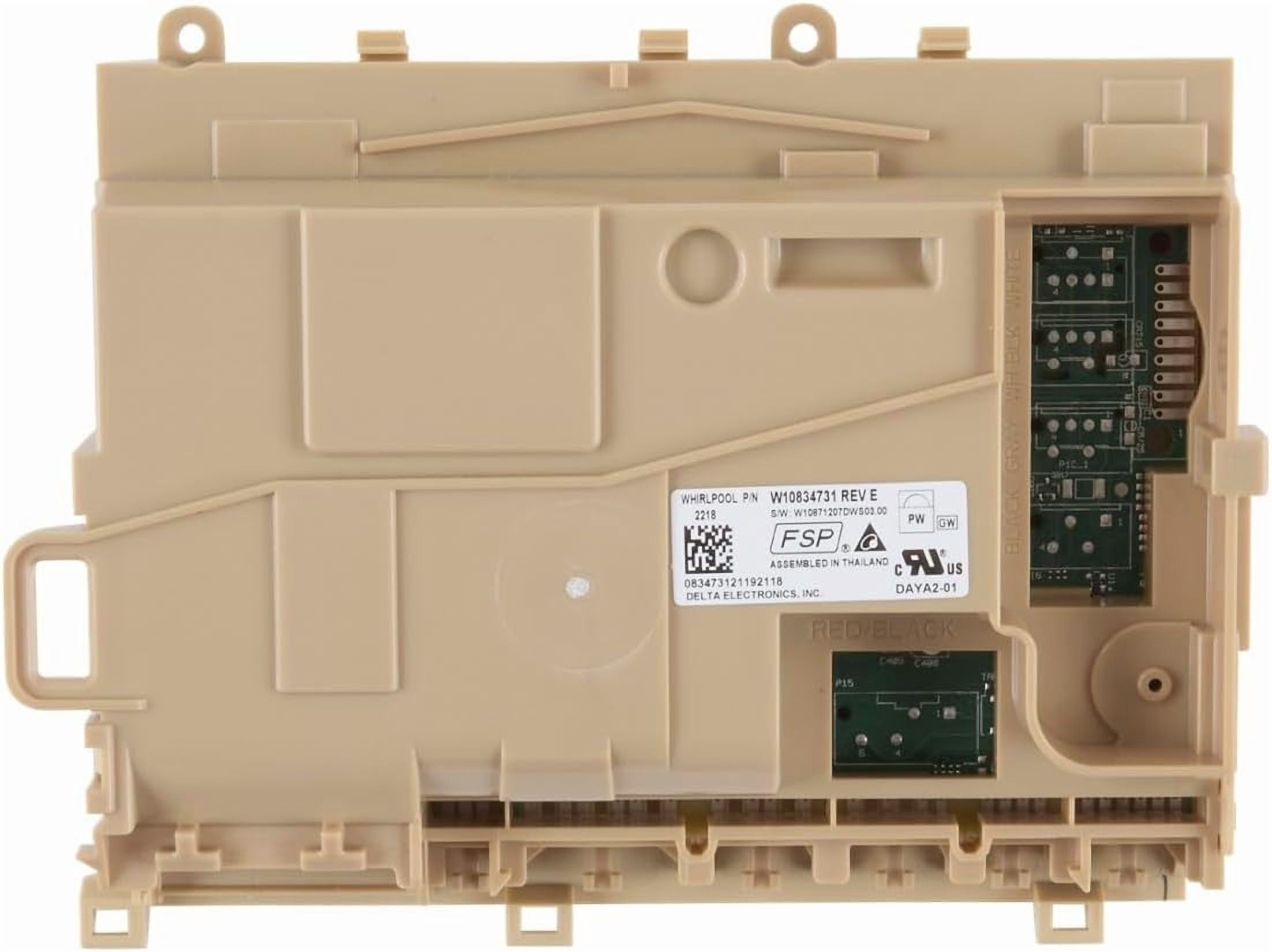 Whirlpool W10906422 Genuine OEM Dishwasher Electronic Control Board Replacement Part - Replaces W10804122, W10834731, and W10876143