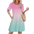thumbnail image 1 of SEAOPEN Robe Moulante Froncée pour Femmes Manches Courtes Aguichant Robe de Nuit Tissu Extensible Rose Vif,G, 1 of 9