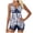Blue, variant on Levmjia Women's Tankini Swimsuit drawstring split High Waisted Floral printed With Chest Cushion Bra No Steel Support loose Beach Vacation Summer Swimwear