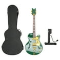 thumbnail image 2 of Modelo De Guitarra De Casa De Muñecas, Decoración Divertida Verde De Madera Exquisito Modelo De Guitarra En Miniatura Simulada Con Estuche Para Aficionados Para Sala De Música, 2 of 7