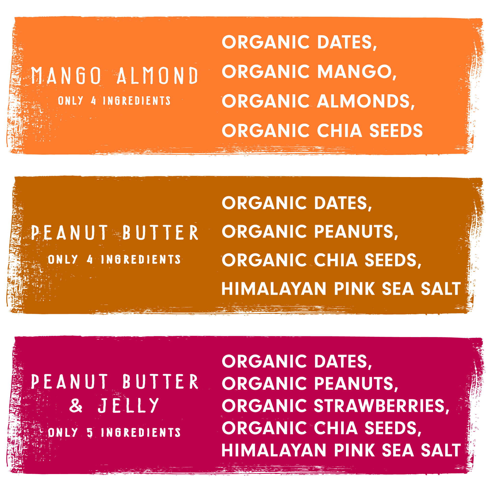 JONESBAR (18ct Variety Pack, 18 Bars (1 Box)), USDA Organic Fruit & Nut Bar, Non-GMO, Kosher, Vegan, Gluten Free, Simple Snack Bar