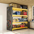 thumbnail image 2 of Welfiya Garage Shelving,Heavy Duty Storage Rack,4 Tiers Metal Storage Rack Shelf, Adjustable Shelving Unit for Garage,Kitchen,Warehouse,Basement (Black-Yellow, 47.2" W x 23.6" D x 78.7" H), 2 of 10