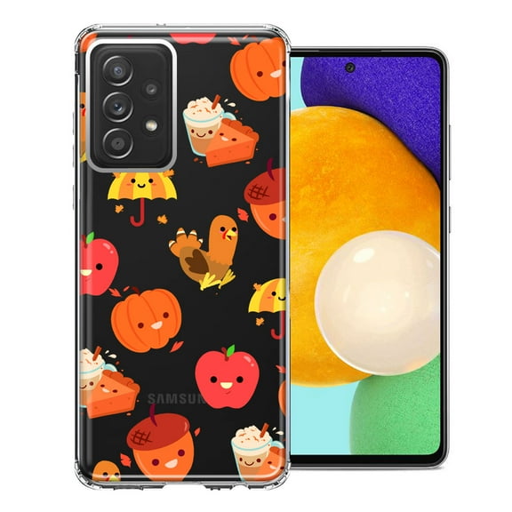 MUNDAZE For Samsung Galaxy A72 Thanksgiving Autumn Fall Design Double Layer Phone Case Cover