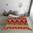 thumbnail image 2 of YFYANG Couverture Légère en Flanelle Chaude, Rayures Décoratives Vintage Rouges pour Lit, Canapé, Voyage, Camping, 80"x60 Pouces, 2 of 7