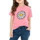 thumbnail image 3 of Blusas y camisas de manga corta con cuello redondo para niños y niñas, camisetas gráficas de manga corta, blusas con estampados bonitos para la temporada escolar., 3 of 8