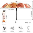 thumbnail image 3 of FORMRS Travel Umbrella Folding Auto Open Close Windproof Rain UV Protection, Leaves Pattern, 3 of 8