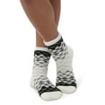 thumbnail image 2 of Airplus Dual Layer Holiday Crew Sock Diamond Ombre Black/White Pattern, Women's Medium, Fits Size 5-10, 1 Pair, 2 of 2