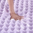 thumbnail image 6 of 2 Inch Egg Crate Memory Foam Full Mattress Topper, Soothing Lavender Infused, CertiPUR-US Certified, Cooling Sleep, Pressure Relief, 54"×75"×2", 6 of 6