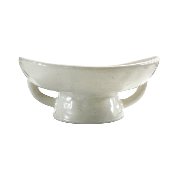 Fox Run White Ceramic Fruit Bowl, 3.5" x 8" x 9" Decorative Bowl