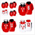 thumbnail image 2 of ¡Anime Japón Haikyu! Disfraz de cosplay Nekoma High School Kozume Kenma Kuroo Tetsurou Sudaderas con capucha 3D UnisexYaku MorisukeXXL Deng Xun unisex, 2 of 2