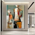 thumbnail image 2 of Character back, black back acrylic abstract oil painting, original male figure oil painting, modern wall art, elegant art,203*152cm (80*60) inches,stretched + black frame, 2 of 5