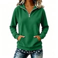 thumbnail image 5 of Otntypg Womens Half Zip Oversized Sweatshirts Lightweight Cozy Hoodless Top 2026 Trendy Long Sleeve Pullover Tops Y2k Fall Outfits with Pockets, 5 of 7