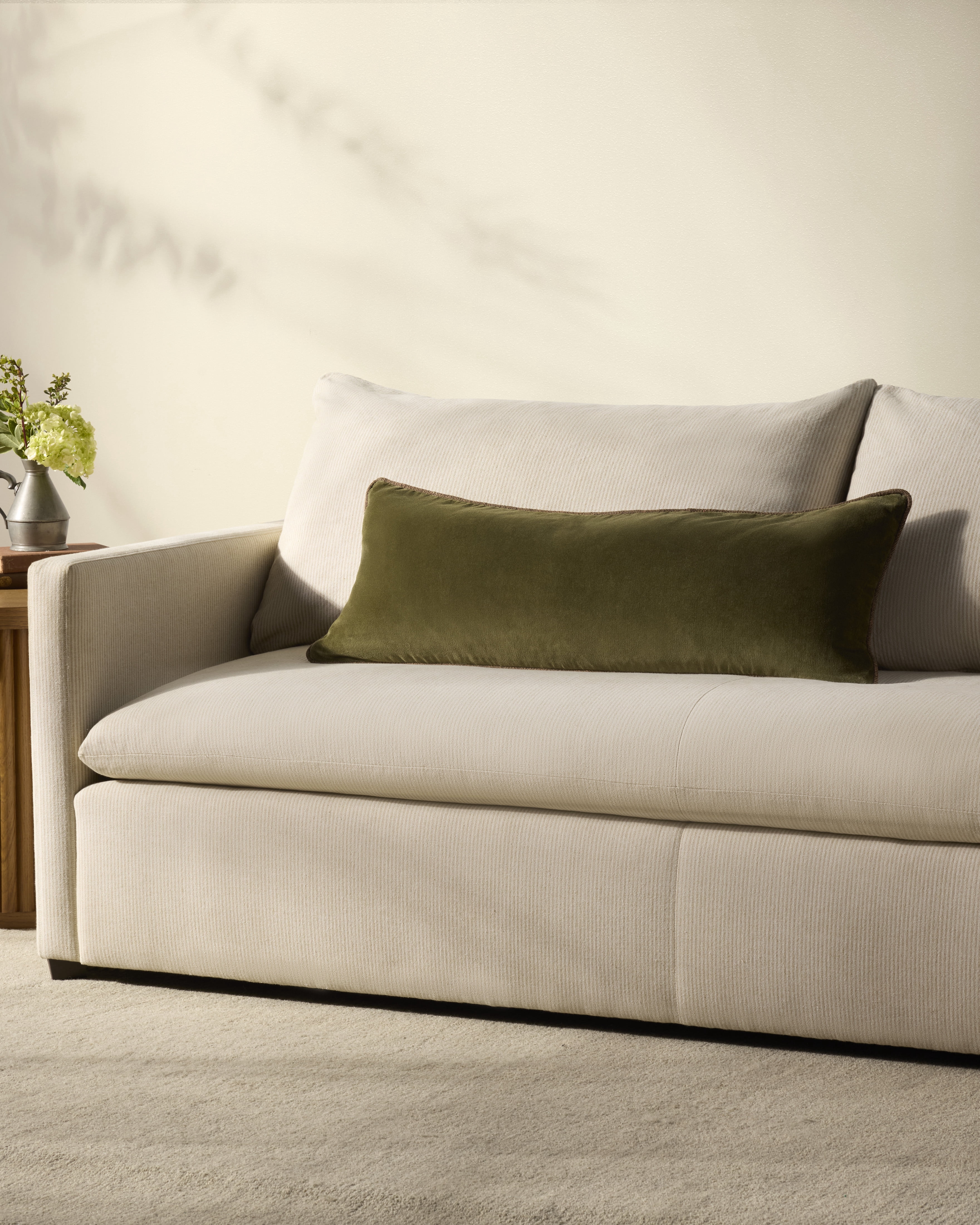 Chris Loves Julia x Loloi Liza Dark Green 13'' x 35'' Decorative Pillow