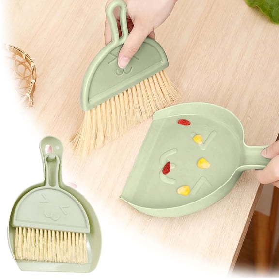 Cage Cleaner for Guinea Pigs, Hamsters, Chinchillas, Rabbits, Reptiles, Hedgehogs and Other Small Animals - Mini Dustpan and Brush Set Cleaning Tool for Animal Waste (1 Pack)