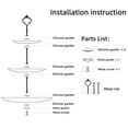thumbnail image 3 of 3-Tier Cake Stand, Ceramic Cupcake Dessert Stand, Tiered Serving Trays for Parties, Birthday and Wedding (Gold), 3 of 6