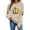 A077 Khaki, variant on Ichuanyi Halloween Spooky Season Sweatshirt Women Ghost Sweatshirts Oversized Fall Halloween Print Pullover Top