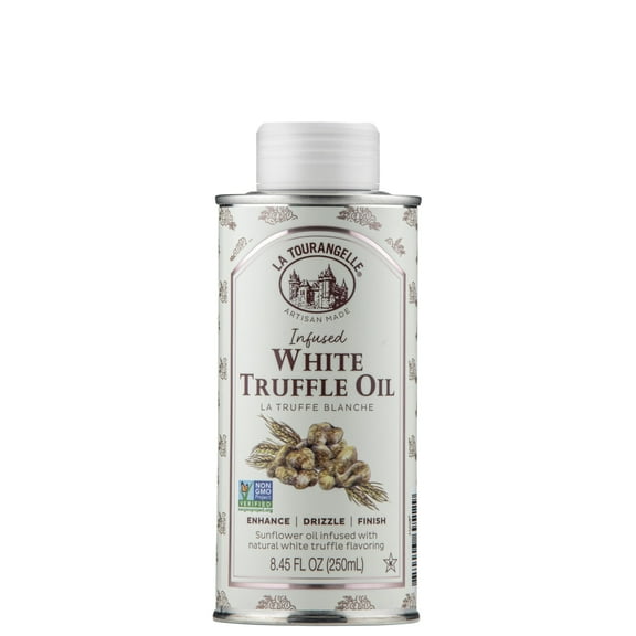 La Tourangelle, White Truffle OKA4 Oil, Complex Gourmet Earthy Flavor for Drizzling over Pasta, Popcorn, Vegetables, Potatoes, Soup and More, 8.45 Fl Oz