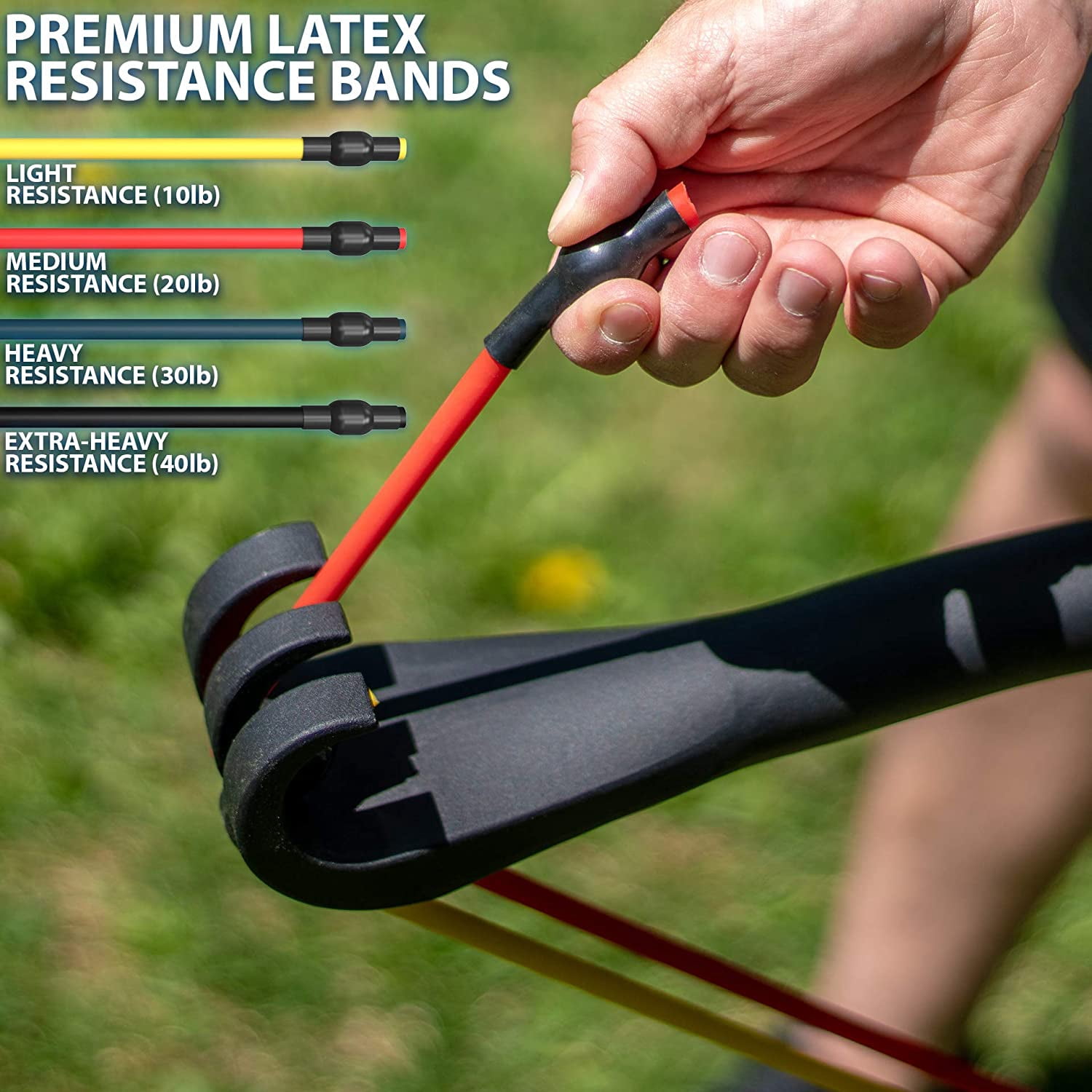 Portable Resistance Bow Home Gym Kit with 4 Bands - Full Body Workout System for Travel & Outdoors