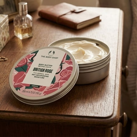 並行輸入品 ザ・ボディショップ THE BODY SHOP ボディバター ブリティッシュローズ 200ml 【あすつく】