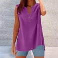 thumbnail image 2 of Womens Shirts Sleeveless For Wear Features Button Closure Ideal Womens Golf Shirt,PP1,L, 2 of 4