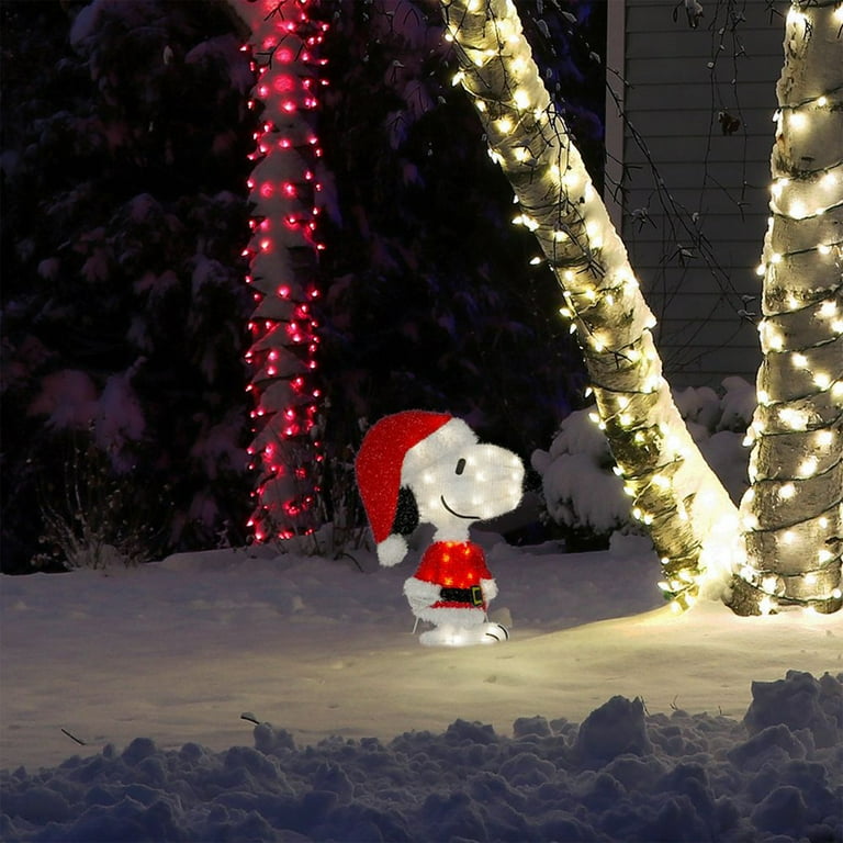 ProductWorks 18 Inch Peanuts Outdoor Christmas Decor: LED Snoopy