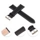 thumbnail image 3 of Correas de reloj de piel de vaca únicas para hombres y mujeres, correa de reloj de grano de piel de vaca de 20 mm, negra, 3 of 6