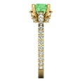thumbnail image 3 of Solitaire with Accents Engagement Ring for Women - 1.465ct Simulated Green Diamond in 14K Yellow Gold Promise Ring, 3 of 6