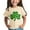 Beige, variant on XIMIN Lucky Charm Clover Shirt St Patrick's Day T-Shirt Short Sleeve Kid Graphic Tee Comfortable Fit for Daily Wear Green for Girls and Boys