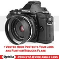thumbnail image 5 of Opteka 28mm f/2.8 HD MC Manual Focus Prime Lens with Vented Hood and Cleaning Kit for Olympus Micro 4/3 Mount Digital Cameras, 5 of 11
