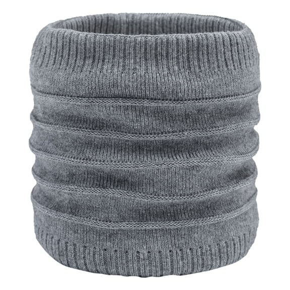 HNMKIU Neckerchief Winter Warm Thickened Wool Neck Scarf Overhead Padded Cover for Men Women Grey,One Size