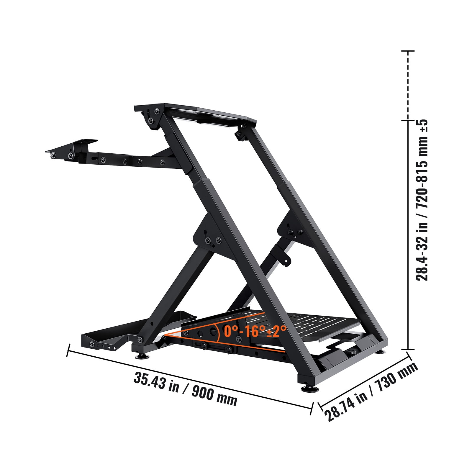 VEVOR Racing Steering Wheel Stand Height Adjustable Portable Fit for Mainstream Brands