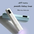 thumbnail image 2 of Mini Nail Illuminator Lamp, Cures Nail Polish & Glue, Compact & Portable Handheld, Rechargeable & Battery Mode, DIY Nail Art (Set of 5) (Pink), 2 of 6