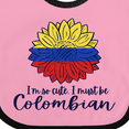thumbnail image 4 of Inktastic I'm So Cute, I Must Be Colombian Sunflower Boys or Girls Baby Bib, 4 of 4
