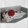 thumbnail image 6 of I Love You Soft Flannel Fleece Blanket, Love Bouquet Shape Abstract Heart Vivid My Dear Friendship Affection Theme Design, Cozy Plush for Indoor and Outdoor Use, 70" x 90", Red White, by Ambesonne, 6 of 6