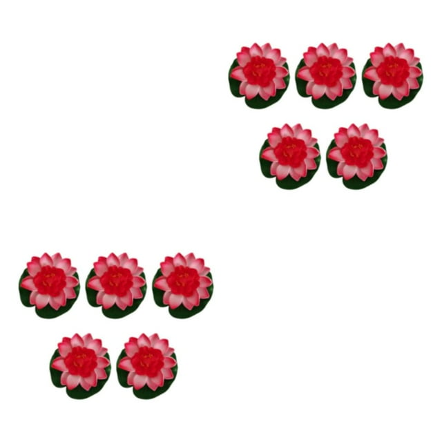 kurtrusly 5pieces Float Artificial Flower Wide Application Long-lasting Durability Easy peach red 2Set