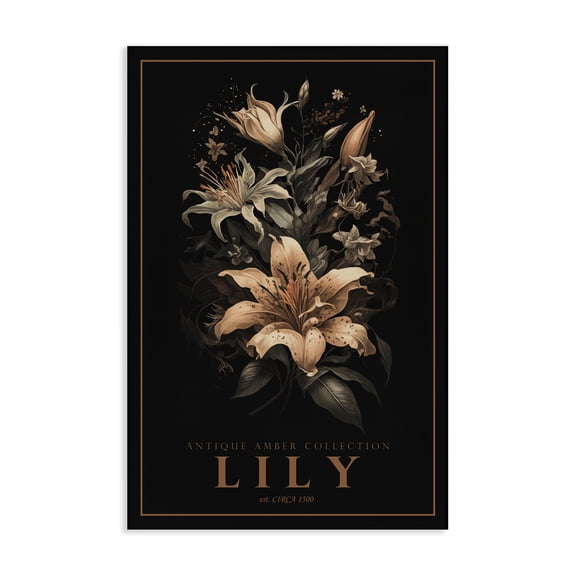 Stupell Industries Glam Antique Lily Light Canvas Art, 16 x 24, by Chris Giampietro