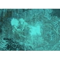 thumbnail image 1 of Ahgly Company Indoor Rectangle Oriental Turquoise Blue Industrial Area Rugs, 7' x 10', 1 of 4