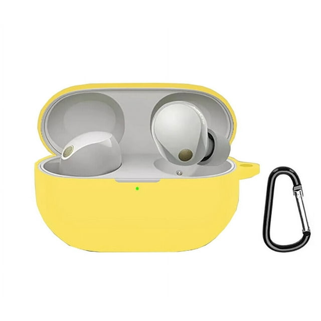 GadgetCom Replacement Case Compatible with Sony WF-1000XM5 , Shockproof Silicone Case Earbuds Pouch Cover With Clip Hook