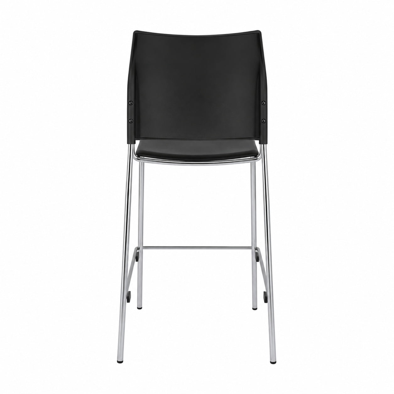 Hampden Furnishings Jody Black Vinyl Padded 24-Inch Counter Height Stack Stool