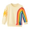 thumbnail image 1 of BINIDUCKLING Chandail Arc-en-Ciel à Col Rond pour Tout-Petits Filles 3T, 1 of 4