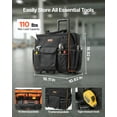 thumbnail image 2 of VEVOR Rolling Tool Bag 25 Pockets Heavy Duty Roller Tool Bag Telescoping Handle, 2 of 9
