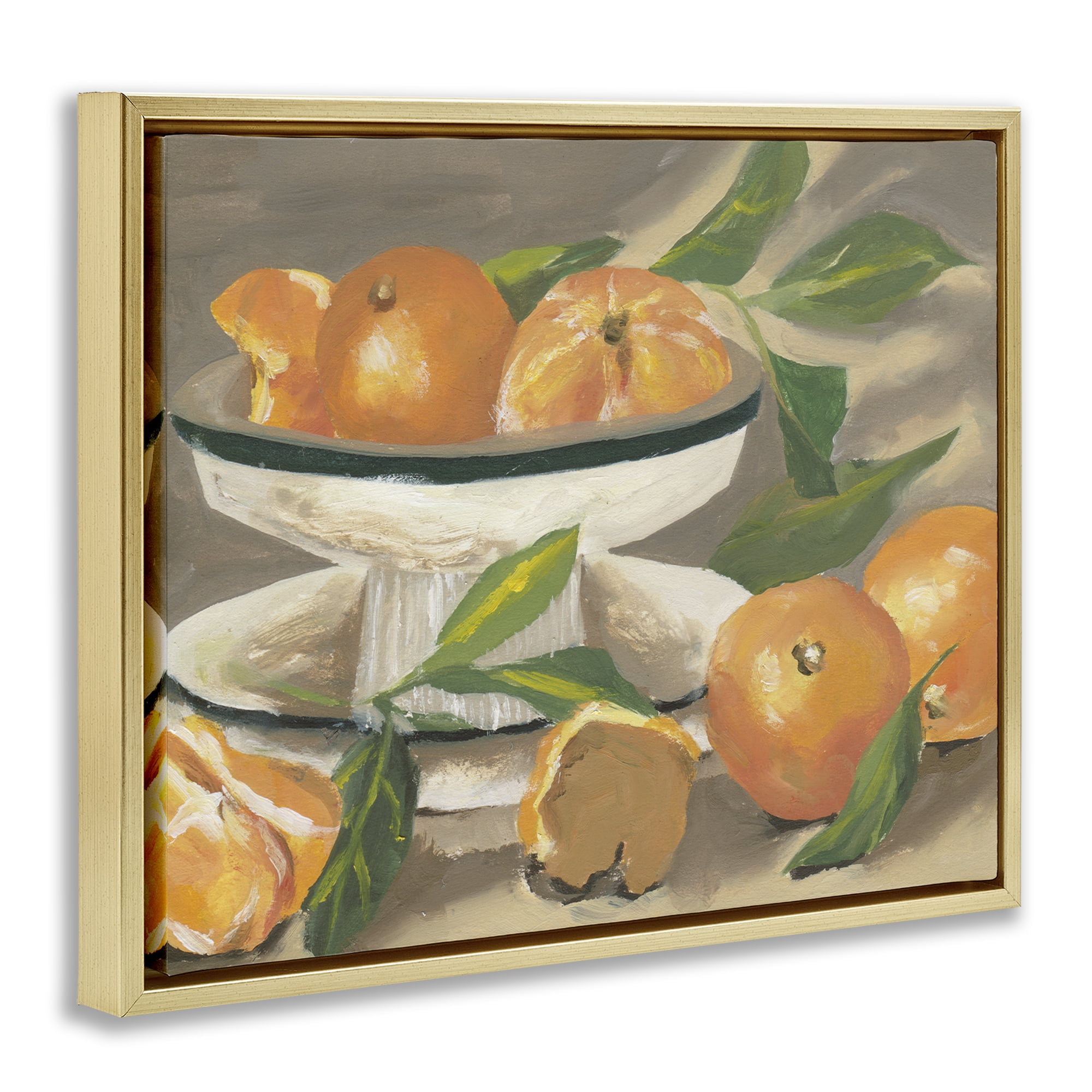 Stupell Industries Oranges in Stillness Gold Framed Floater Canvas Wall Art, design by Melissa Wang