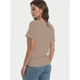 thumbnail image 5 of Women's Short Sleeve Boat Neck Dolman Top with Side Shirring, 5 of 6