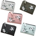 thumbnail image 1 of Seyurigaoka Women PU Leather Wallet Flower Print Cash Pocket Photo Clutch Short Purse New, 1 of 7