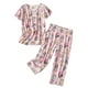 thumbnail image 1 of Gibobby Conjunto de pijama para mujer, camisetas para dormir con pantalones capri, conjuntos de pijama con estampados informales y divertidos (Rosa, XL), 1 of 4
