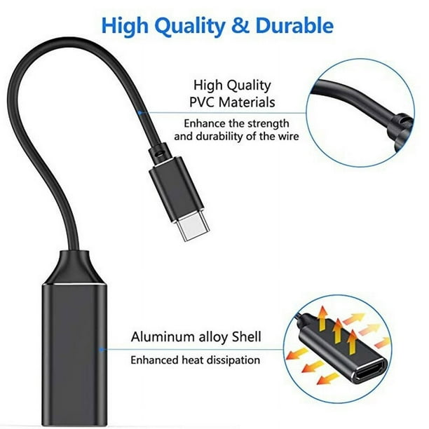 Cable adaptador Compatible con USB C a HDMI tipo C 4K USB 3 1 HDTV Cable Convertidor para proyector PC MacBook Pro Laptop Tablet HUAWEI Walmart en linea