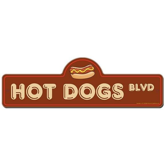 Hot Dogs Street Sign
