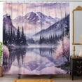 thumbnail image 2 of Mountains Shower Curtain Nature Scenic Lake Cherries Blossom Spring Violet Polyester Waterproof Toile Cloth Shower Curtains for Bathroom Toile Guest Room Decor-36"W x 72"L (Pack of 1), 2 of 7